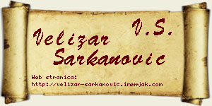 Velizar Šarkanović vizit kartica